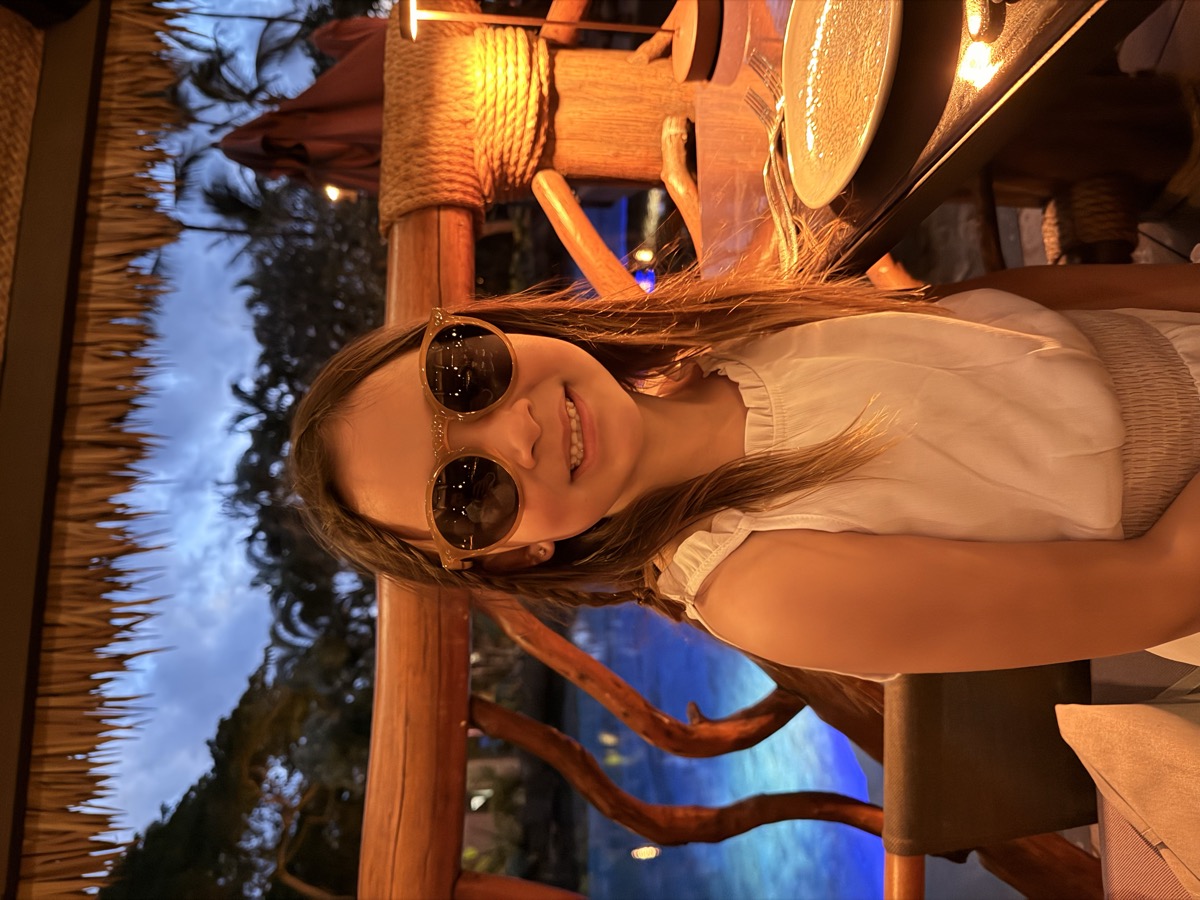 Sophia with sunglasses