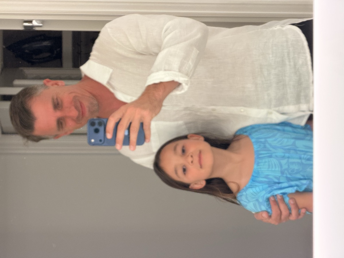 Sophia and dad selfie